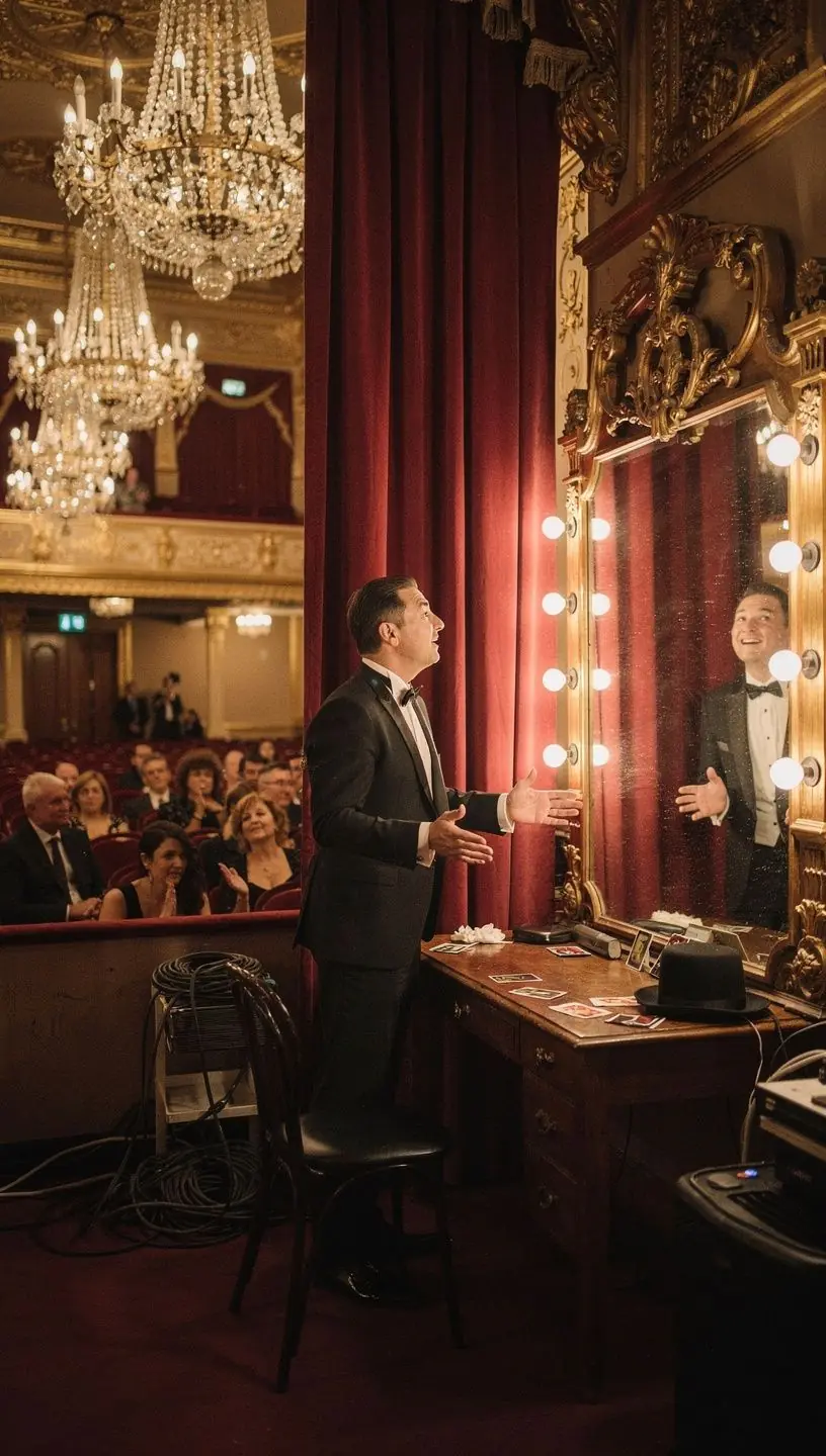 Ein Schüler, der an einem Online-Kurs für Illusionen teilnimmt und konzentriert zuschaut.