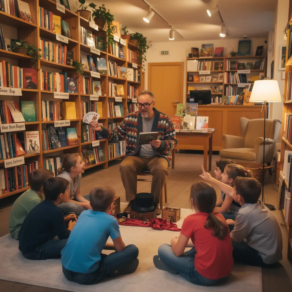 Ein close-up Bild von Karten, die in einer magischen Bewegung aus der Hand eines Zauberers fliegen.